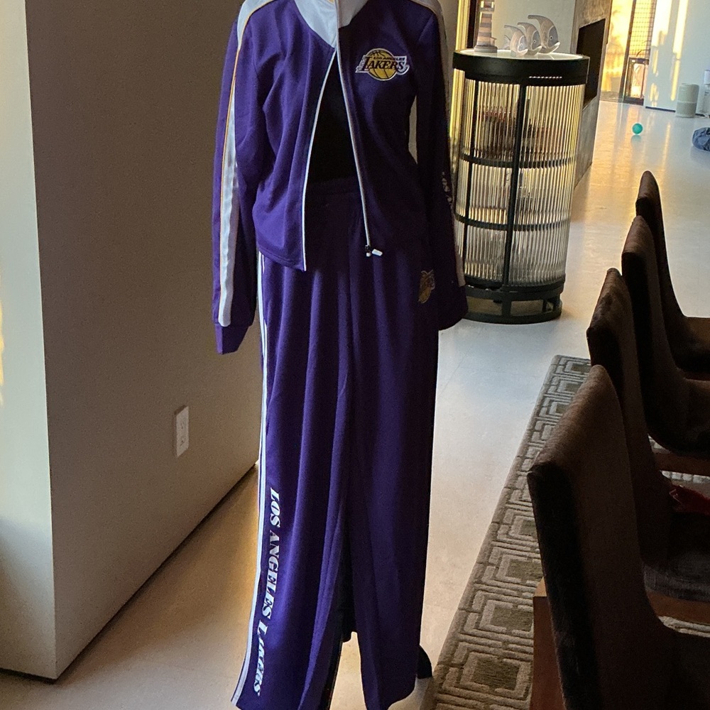NBA Lakers Purple Track jacket and Pants - Official Team Apparel